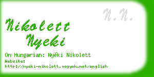 nikolett nyeki business card