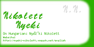 nikolett nyeki business card